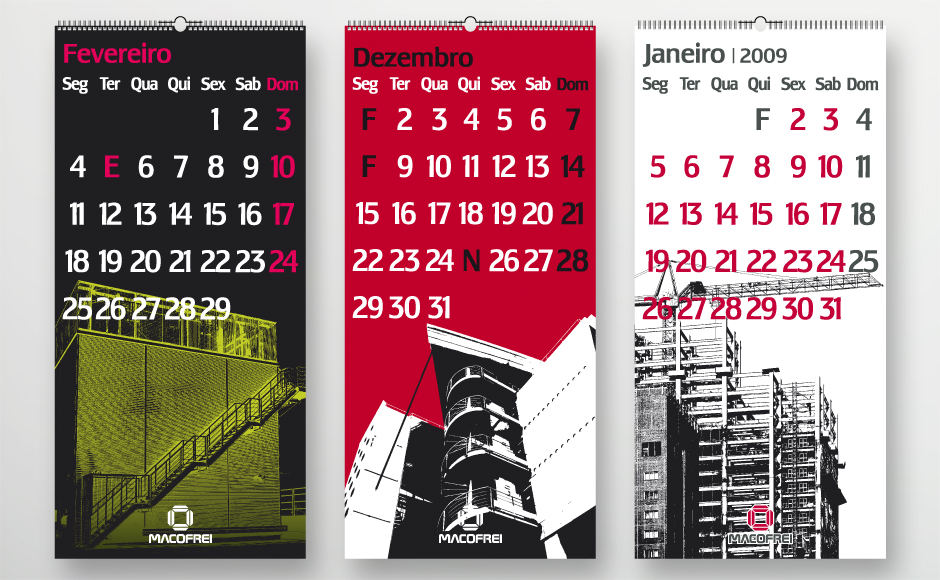 Calendário de parede